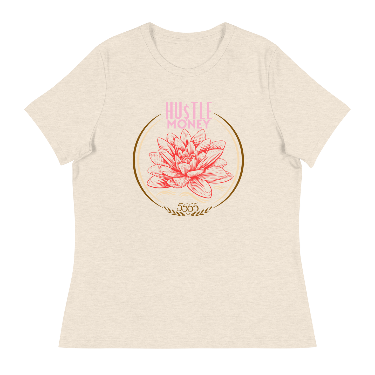 Women's HM 5s T-Shirt Tan (Pink/Red/Brown)